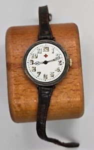 Antique Swiss WW1 Doctors/Medics 925 Silver Mechanical Wristwatch (Functional) - Picture 1 of 11