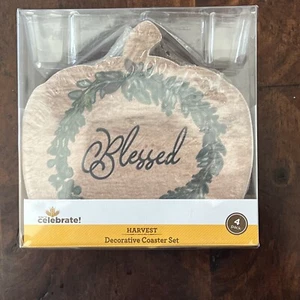 Way to Celebrate Harvest Decrotive Coster 4er Set "Gesegnet" - Bild 1 von 2