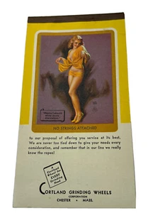 1946 Pinup March Calendar Cortland Grinding Wheels MA Ad Promo - Picture 1 of 4