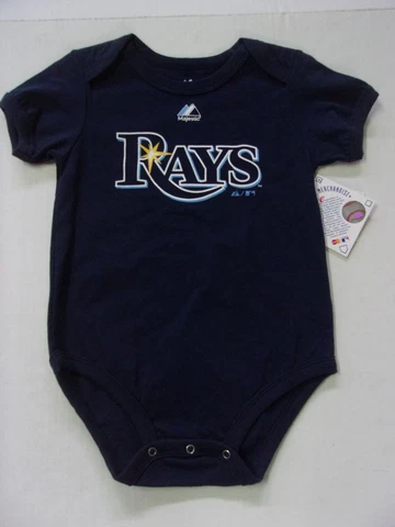 NWT Girls Tampa Bay Rays Cute Navy Blue Short Sleeve Bodysuit Outfit Sz 24 Mos Cover