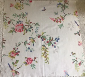 31cm X 123cm L Birds & Roses On Chalk Cath Kidston Lightweight cotton fabric new - Picture 1 of 10
