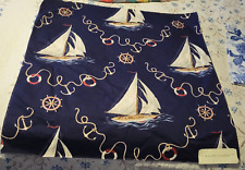 Ralph Lauren Fabric Sample Inlet View Navy Boat Adventure Club Book 26" Square