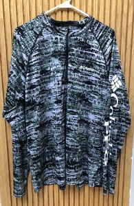COLUMBIA PFG 1/4 Zip Digital Camo L/S Pullover OmniShade Fish Shirt Men's L - Picture 1 of 9