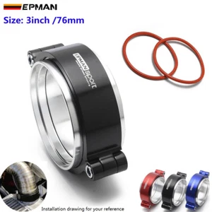 HD V-band Clamp Assembly Anodized Clamp For 3" OD Turbo Piping Exhaust Downpipes - Picture 1 of 7
