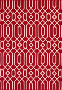 Momeni Baja Links Polypropylene Red Indoor Outdoor Rug 6'7" X 9'6" - Picture 1 of 4