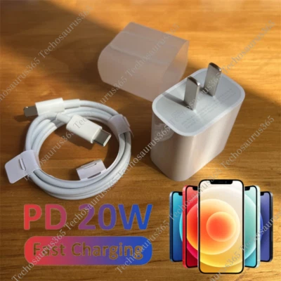 For Apple iPhone 16 15 14 13 12 11 X 8 7 6 Charger Cable 3f6ft 20W Power Adapter - Image 1 of 4