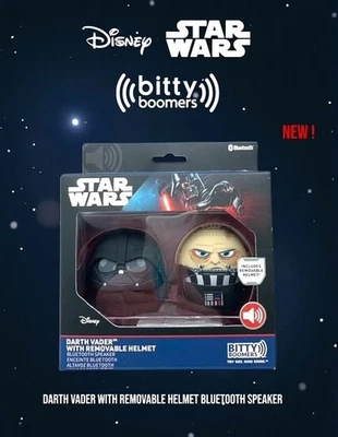 Bitty Boomers Star Wars Darth Vader w/Removable Helmet Bluetooth Speaker - New ! - Image 1 of 4