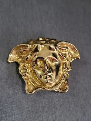 Cinturón 100% Auténtico Versace Medusa Hebilla Dorada SE ADAPTA UNISEX 1.5" HECHO EN ITALIA Foto 1 de 4