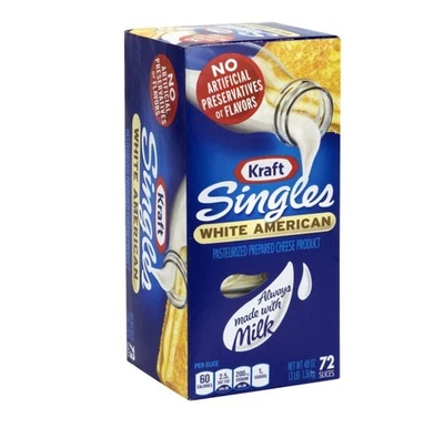 Kraft White American Cheese Singles, 72 Count - Image 1 of 4