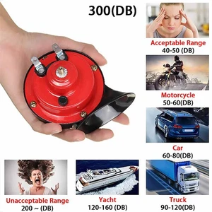 Bocina de caracol eléctrica impermeable 300DB 12V 24V para coche camión motocicleta barco - Imagen 1 de 29