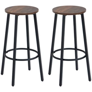 HOMCOM Juego de 2 Taburetes de Bar de Altura de Mostrador para Comedor Cocina - Imagen 1 de 12