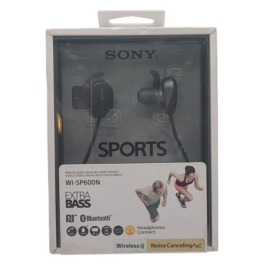 Auriculares deportivos internos inalámbricos Sony WI-SP600N - negros Foto 1 de 4