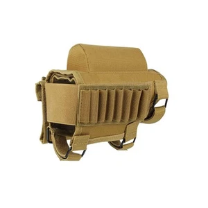 Tactical Rifle Cheek Rest Holder with 2 Molle Pouch for 8 Grid Shells and 2 D... - Picture 1 of 7