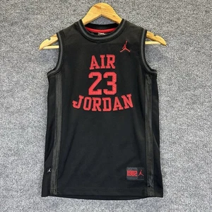 Air Jordan Jersey Boys Youth Medium Black Red Michael Jordan #23 Stitched - Picture 1 of 11