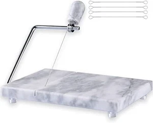 Cortador de queso resistente de 12,7 x 20,3 cm, tabla de mármol pulido para - Bild 1 von 5