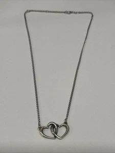 James Avery Sterling Silber 925 doppelt verbunden Herz Halskette (8,5 g) - Bild 1 von 3