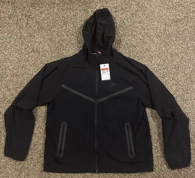 Size L Mens Nike Tech Windrunner  Full-Zip Jacket White Black Brand New - Image 1 of 4