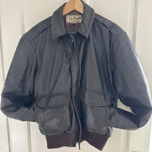 Vintage LL Bean Ziegenleder Bomber Fliegerjacke Herren 40 90er USA Made - Bild 1 von 15