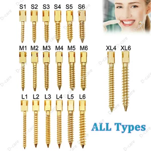 30 Stück Dental Schraubpfosten 24K vergoldet konische Minen S/M/L/XL für Wurzelkanal - Bild 1 von 47