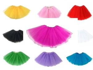 WOMEN Tutu Skirt Pettiskirt GIRLS HOT PINK RED BLACK WHITE BLUE-BUY 1 GET 1 FREE - Picture 1 of 32