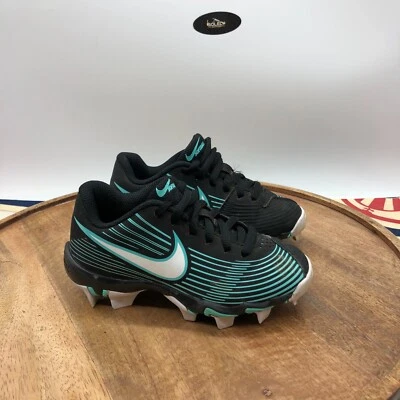 Botines de softbol Nike Youth HyperDiamond 3 AO7938-003 negros/verdes zapatos talla 10C Foto 1 de 4