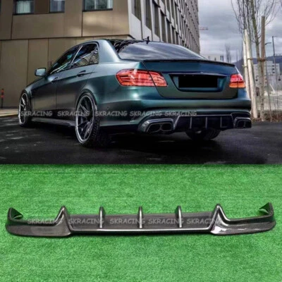 Carbon Fiber Rear Bumper Diffuser Lip For Mercedes Benz W212 E350 E63 2013-2016 - Image 1 of 4