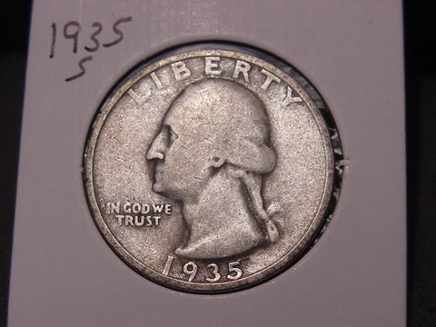1935-S WASHINGTON QUARTER NICE FREE SHIPPING Cover