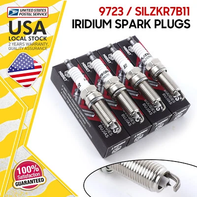 4X OEM Quality SILZKR7B11 18846-11070 Spark Plugs For Kia Forte5 Forte 2014-2017 - Image 1 of 4