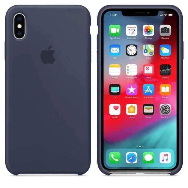 Apple MRWG2ZM/A Custodia di Silicone per iPhon XS Max - Midnight Blue