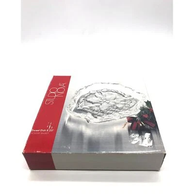 Beautiful Studio Nova Clear Etched Sweets Candy Nut Dish Christmas Holiday Holly - Image 1 of 4