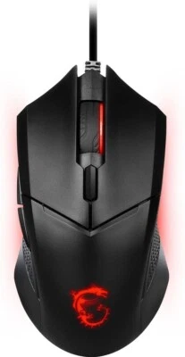 MSI GM08 Clutch Gaming Mouse Optical Sensor 3Red Lighting - Image 1 of 4