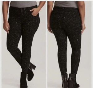 TORRID Denim Jegging Black Star Print Celestial Size 16R plus size - Picture 1 of 5