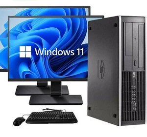 Windows 11 HP Desktop Computer Core i5 PC 2 TB HDD 16GB RAM WiFi Dual LCD Monitor - Bild 1 von 7