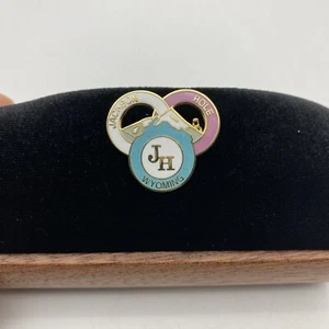 Vintage JACKSON HOLE JH Skiing Ski Pin Badge WYOMING Resort Souvenir Travel - Picture 1 of 3