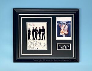 Status Quo Signed Don't Stop Album Promo Photo Framed & COA Rock Music Autograph