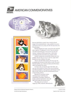 #549 32c Bright Eyes #3230-3234a - USPS Commemorative Stamp Panel - Picture 1 of 1