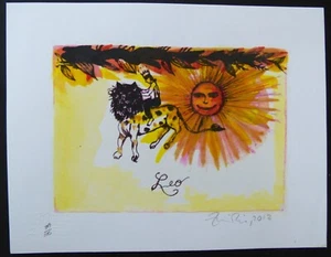 LEO/Serigrafía CUBANA Firmada para Serie de Arte ZODIAC por Artista Cuba ZAIDA DEL RÍO - Imagen 1 de 6