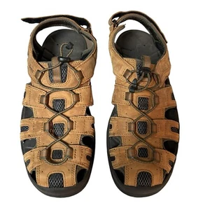LL Bean Hiking Sandals Sport River Tan Size 12 Slip On Closed Toe All Terrain - Picture 1 of 20
