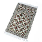 Turkish Prayer Mat Cushioned Muslim Islamic Pads Rug Carpet Tassel Tapestry Home