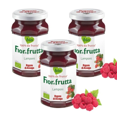 Rigoni di Asiago, Fior di Frutta Lamponi, Raspberry Jam Organic 3 x 250g - Image 1 of 4