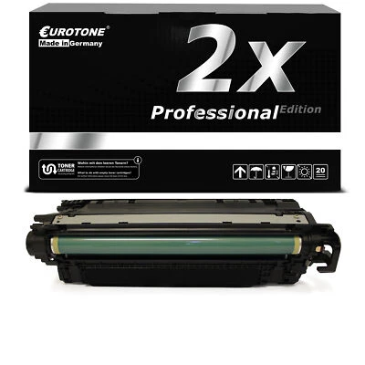 2x Eurotone PRO Toner SCHWARZ f�r HP Color LaserJet Professional CP-5225-N