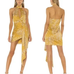 NEW REVOLVE Mini Dress Camilla Coelho Antonia Golden Leaves size S - Picture 1 of 12