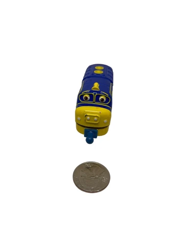 Chuggington Brewster Train Die cast Blue Yellow 2010 Learning Curve Toy Engine Cover