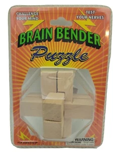 Wooden BRAIN BENDER Puzzle Challenge your mind Puzzle - Picture 1 of 11