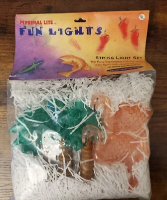 Fun Lights Flamingo Palm Tree Tropical Party Indoor Outdoor 10 String Prima Lite - Image 1 of 4