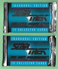 (2) Star Trek The Next Generation Inaugural Edition Trading Card Packs 1992 