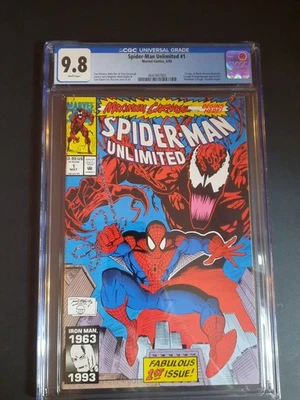 Spider-Man Unlimited No1 1993 CGC 9.8 NM 🔑 1-ое появление Maximum Carnage SHRIEK - Изображение 1 из 4