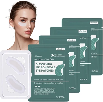 BRANDED Pack of 4 Dissolving Microneedle Eye Patches - anti Wrinkle Patches - Micro Need