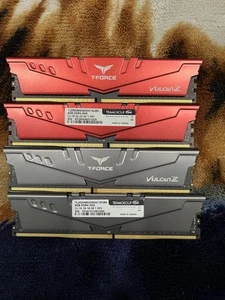 Lot of 2 2x8 DDR4 Ram Kits: Teamgroup Vulcan Red(3600Mhz) and Grey(3200) - Picture 1 of 1