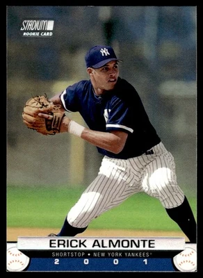 2001 Stadium Club Erick Almonte Rookie New York Yankees #195 - Image 1 of 2